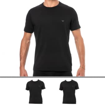 Lot de 2 T-Shirts Col Rond Core Logoband Noirs Emporio Armani