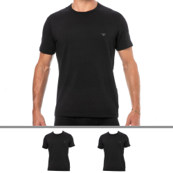 Emporio Armani 2- Pack Core Logoband Crew Neck T-Shirts - Black
