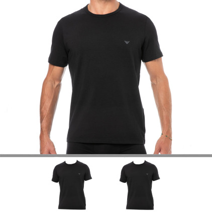 Lot de 2 T-Shirts Col Rond Core Logoband Noirs Emporio Armani