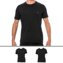 Emporio Armani 2- Pack Core Logoband Crew Neck T-Shirts - Black