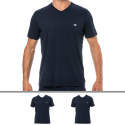 Emporio Armani 2- Pack Core Logoband V-Neck T-Shirts - Navy