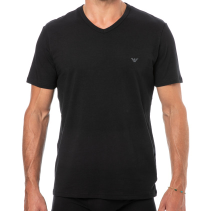 Lot de 2 T-Shirts Col V Core Logoband Noirs Emporio Armani