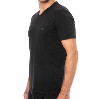 Lot de 2 T-Shirts Col V Core Logoband Noirs Emporio Armani
