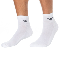 Lot de 3 Paires de Socquettes Sporty Sponge Blanches Emporio Armani