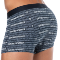 Emporio Armani Classic Pattern Mix Cotton Boxer Briefs - Navy - Logo