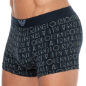 Emporio Armani All Over Logo Boxer Briefs - Blue