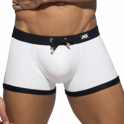 Boxer de Bain Classic Piqué Blanc Addicted