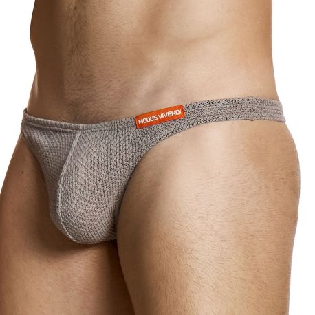 Modus Vivendi Micro Knit Thong - Brown