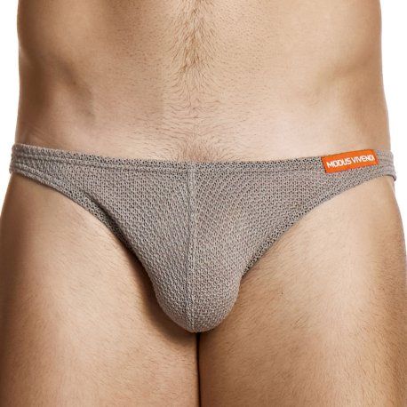 Modus Vivendi Micro Knit Low Cut Briefs - Brown