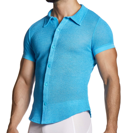 Modus Vivendi Micro Knit Shirt - Turquoise