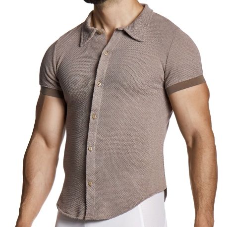 Modus Vivendi Micro Knit Shirt - Brown