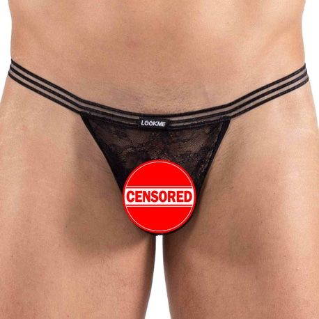 Lookme All Square Thong - Black