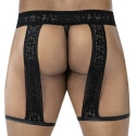 CUT4MEN String Jarretière Lacey R4VAGE Noir