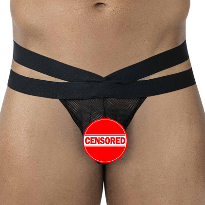 CUT4MEN R4VAGE Crossed Thong - Black