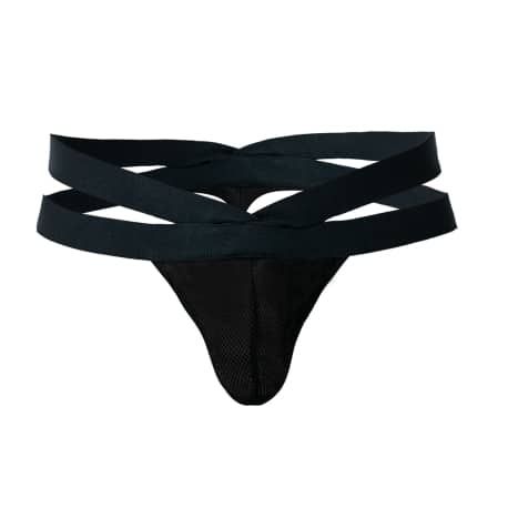 CUT4MEN String Crossed R4VAGE Noir