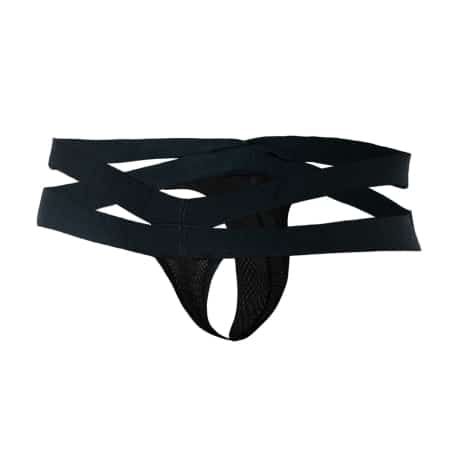 CUT4MEN String Crossed R4VAGE Noir