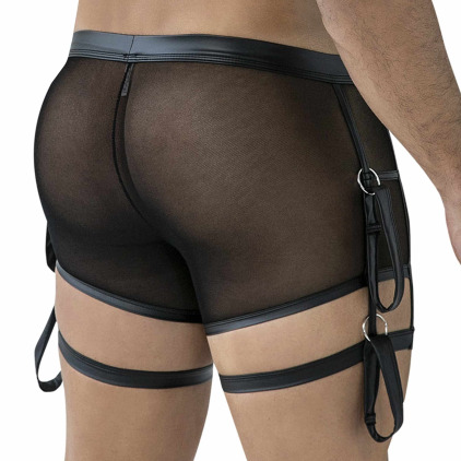 Boxer Jarretière Prison R4VAGE Noir CUT4MEN