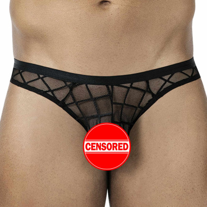 CUT4MEN R4VAGE Sheer Thong - Black