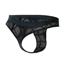 CUT4MEN R4VAGE Sheer Thong - Black
