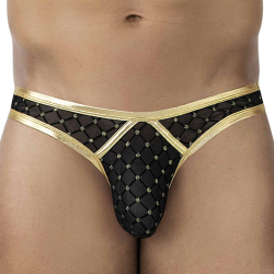 CUT4MEN R4VAGE Support Thong - Black - Gold