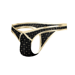 CUT4MEN R4VAGE Support Thong - Black - Gold