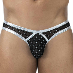 CUT4MEN R4VAGE Support Thong - Black - Silver