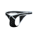 CUT4MEN R4VAGE Support Thong - Black - Silver