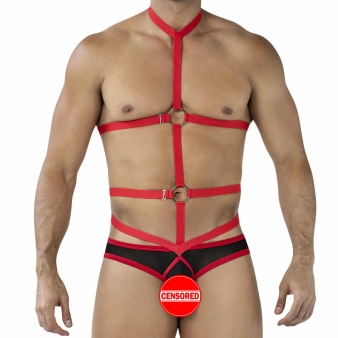 Harnais Daring R4VAGE Noir - Rouge CUT4MEN