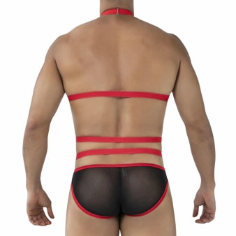 Harnais Daring R4VAGE Noir - Rouge CUT4MEN
