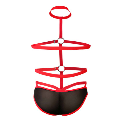 Harnais Daring R4VAGE Noir - Rouge CUT4MEN