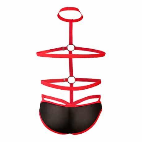 CUT4MEN Harnais Daring R4VAGE Noir - Rouge