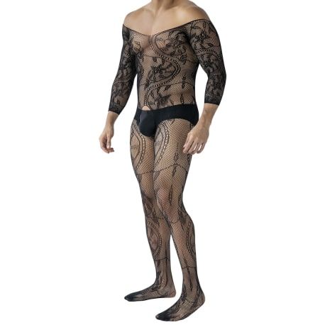 CUT4MEN R4VAGE Lacy Fishnet Bodysuit - Black