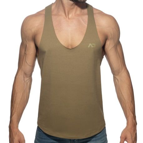 Addicted Basic Gym Tank Top - Khaki