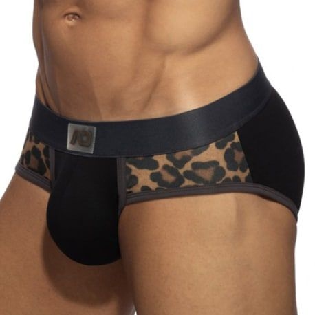 Addicted Slip Leopard Panels Noir