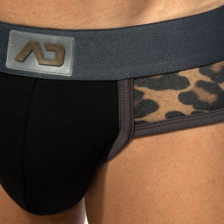 Addicted Slip Leopard Panels Noir