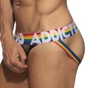 Addicted Rainbow Net Jock - Black