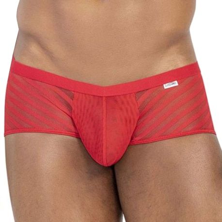 CandyMan Striped Mesh Trunks - Red