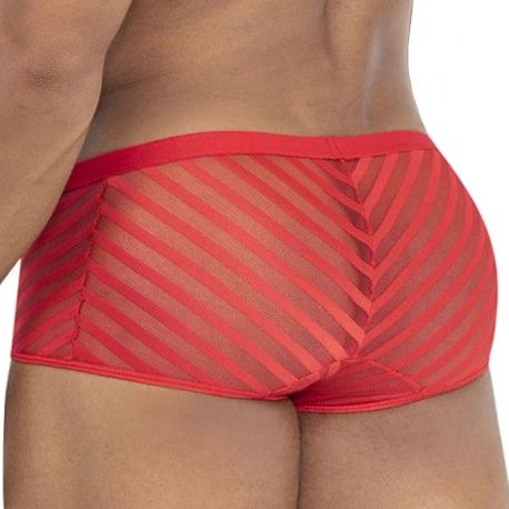 CandyMan Striped Mesh Trunks - Red