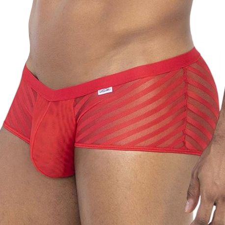 CandyMan Striped Mesh Trunks - Red