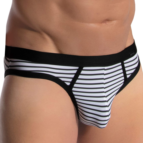 Olaf Benz RED 2475 Retro Briefs - White - Grey