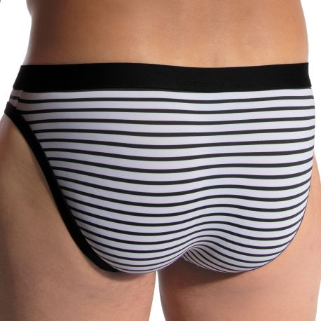 Olaf Benz RED 2475 Retro Briefs - White - Grey
