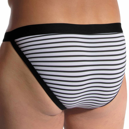 Slip Rio Tanga RED 2475 Blanc - Noir Olaf Benz