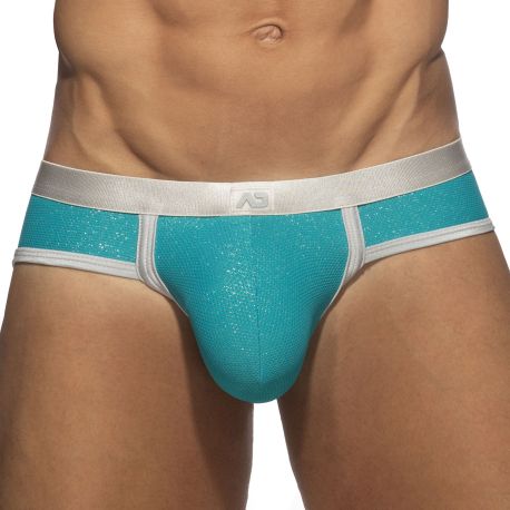 Addicted Shiny Pique Swimderwear Briefs - Turquoise