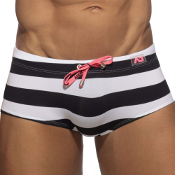Sailor Swim Trunks - Black - White Addicted