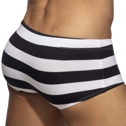 Sailor Swim Trunks - Black - White Addicted