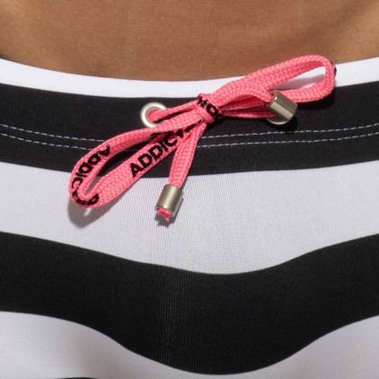 Sailor Swim Trunks - Black - White Addicted