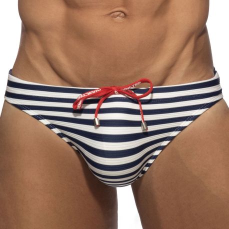 Addicted Slip de Bain Bikini Sailor Marine - Blanc