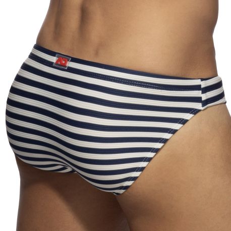 Addicted Slip de Bain Bikini Sailor Marine - Blanc