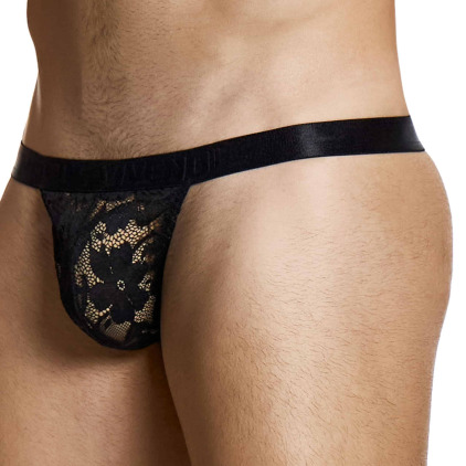 String Dentelle Florale Noir Modus Vivendi