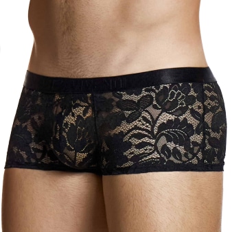 Boxer Dentelle Florale Noir Modus Vivendi